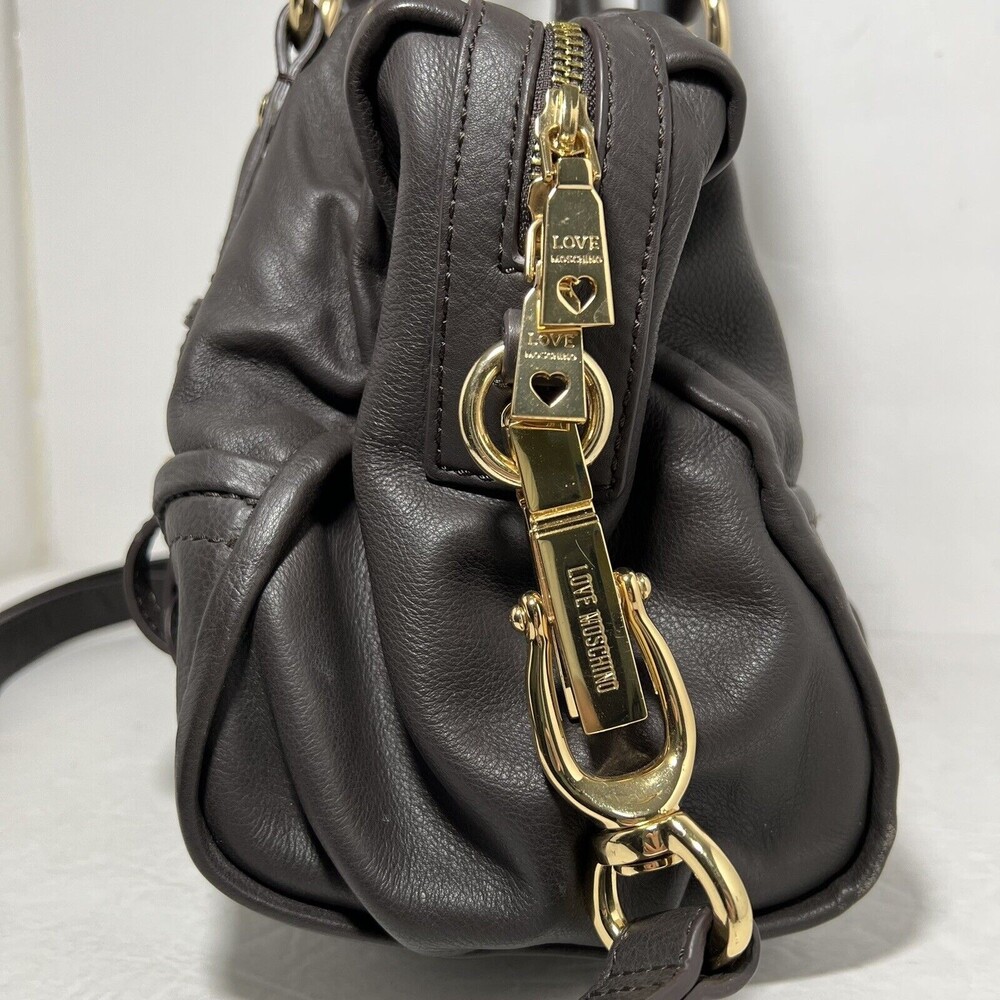 Love Moschino satchel handbag shoulder bag dark gray - Picture 4 of 12
